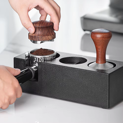 Tamper Holder แท่นวางด้ามชงกาแฟ กันลื่น แบบไม้และแบบพลาสติก ABS