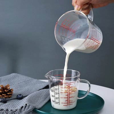 แก้วตวง ถ้วยตวงแก้ว ถ้วยตวงน้ำ 500ml / 200ml ทนความร้อนสูง เนื้อแก้วใส ทนทาน