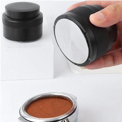 Tamper spring แทมเปอร์สปริง หน้าเรียบ ขนาด 51 และ 58 mm. สีดำ/เงิน