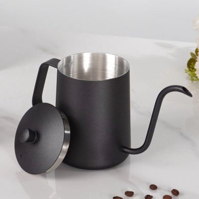 ETZEL กาดริปกาแฟสแตนเลส 304 ปากเรียว พร้อมฝา
