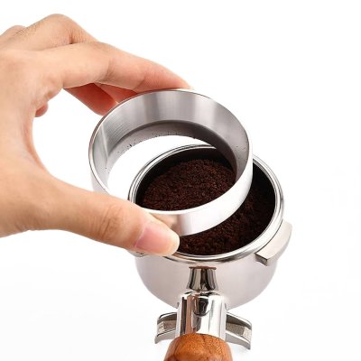 แหวนครอบด้ามชงกาแฟ แหวนครอบโดสกาแฟ แหวนครอบกันหก Silver/Black/Pink Coffee Dosing Ring