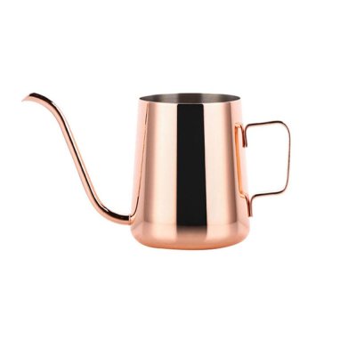กาดริป สำหรับชงกาแฟ กาปากยาว (แบบไม่มีฝาปิด) สีเงิน 250ml / 350ml มีหูจับ แบบสแตนเลส Stainless Coffee Drip Pot