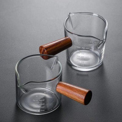 แก้วตวง 2 ปาก Double mouthed cup ปากเท 2 ทาง แก้วตวงกาแฟ ขนาด 75ml คุณภาพสูง