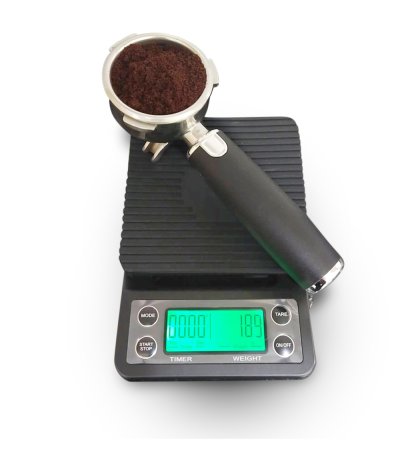 เครื่องชั่งกาแฟ Digital Scale 3kg/0.1g ตาชั่งกาแฟ จอ LCD พร้อมซิลิโคนกันลื่น ใส่ถ่าน AAA
