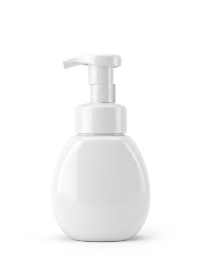 ขวดปั๊มโฟม PET 300ml. ทรงหยดน้ำ สีขาว สีใส