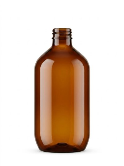 ขวด PET 500ml. กลม สีชา สีใส