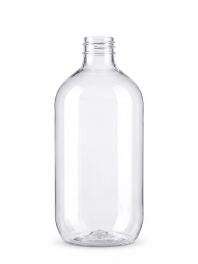 ขวด PET 500ml. กลม สีชา สีใส
