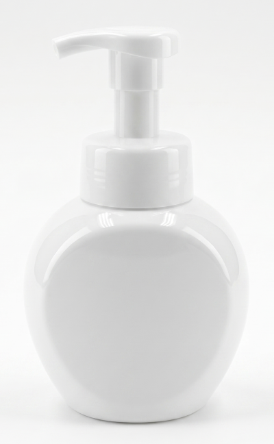 ขวดปั๊มโฟม PET 300ml. กลม สีขาว