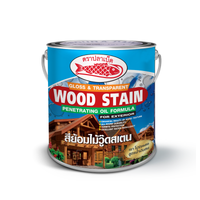 ปลาเบ็ด สีย้อมไม้ วู๊ดสเตน สูตรน้ำมันสน