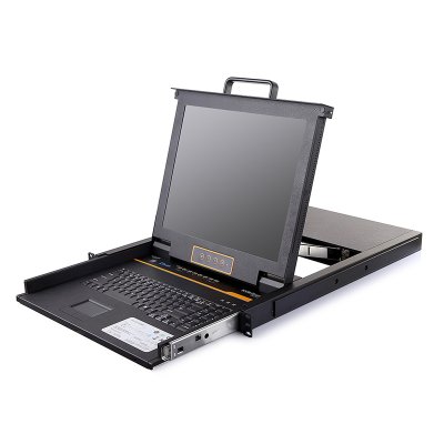 HT1708 : KINAN 17” 8 Port CAT5 LCD KVM over IP Switch 1-Local / 1-Remote Access