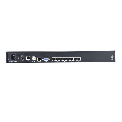 HT2808 : KINAN 18.5” 8 Port CAT5 LCD KVM over IP Switch 1-Local / 1-Remote Access