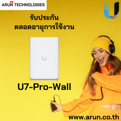 Ubiquiti Unifi U7-Pro-Wall Wireless Access Point with "รับประกันตลอดอายุการใช้งาน"