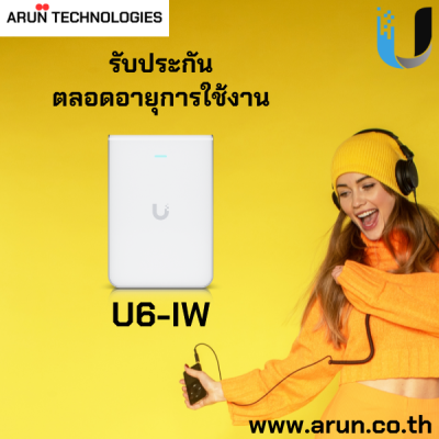 Ubiquiti Unifi U6-IW Wireless Access Point with "รับประกันตลอดอายุการใช้งาน" 