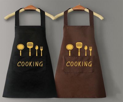 ผ้ากันเปื้อนกันน้ำ ลาย Cooking มี 2 สี