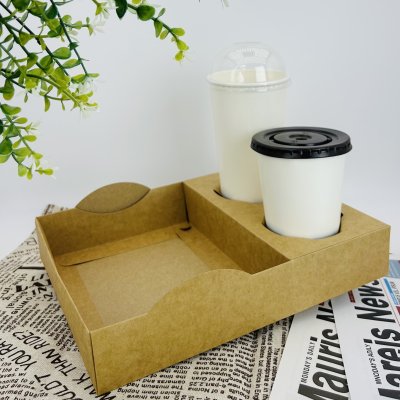 ถาดอาหารชุด -Tray Set กระดาษคราฟท์สีน้ำตาล