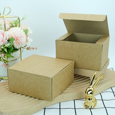 กล่อง Snack Box กระดาษคราฟ์สีน้ำตาล Size M -ไม่พิมพ์ลาย