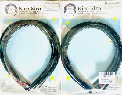 HB-1246คาดผม6มิลสีดำล้วน1x6(72ชิ้น)