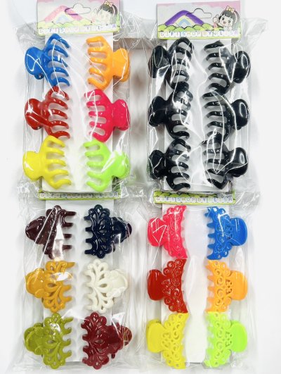 JC-1437กิ๊บหนีบผม3.5ซม.1x6(36ชิ้นคละแบบคละสี)