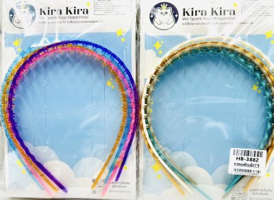 HB-3882คาดผมซิกแซ็กคละสี1x4(48ชิ้น)