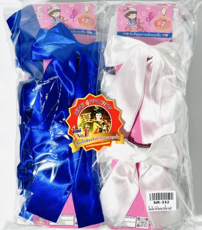 NR-332กิ๊บโบว์1.5นิ้วมัธยม2ชั้น1x2(คละสี24ชิ้น)