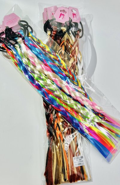 RB-3868/1มัดผมเปียใหญ่สีไฮไล้ท์(12ชิ้นคละสี)