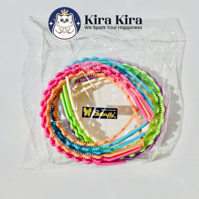 คาดผมคลื่นใหญ่ สีหวาน (12 ชิ้น)