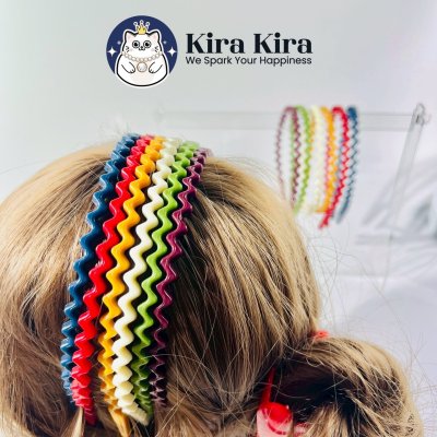 คาดผมซิกแซก สีคลาสสิค (12 ชิ้น)