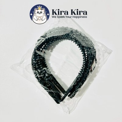 คาดผมซิกแซก สีดำ (12 ชิ้น)