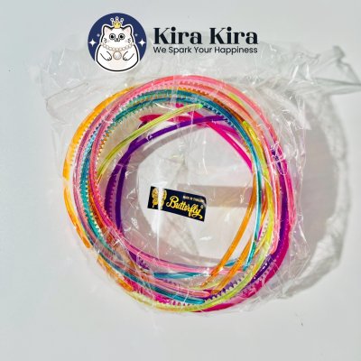 คาดผม 6mm สีใส (12 ชิ้น)