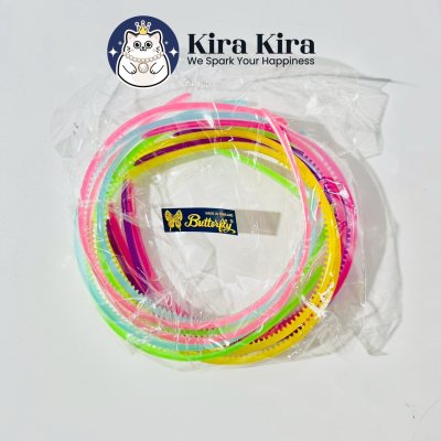 คาดผม 6mm สีวุ้น (12 ชิ้น)