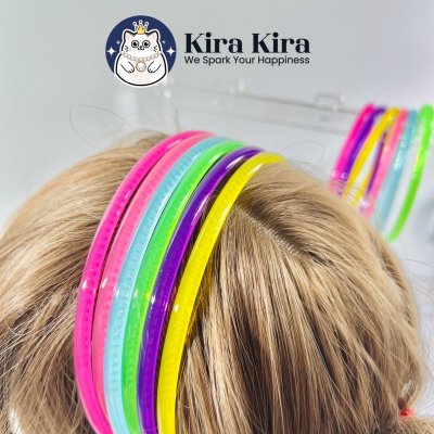 คาดผม 6mm สีวุ้น (12 ชิ้น)