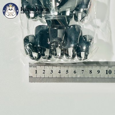 ตัวหนีบผม ลายคลื่น สีดำ (6 ชิ้น)