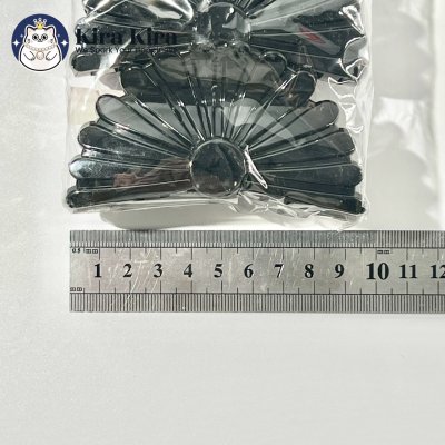 ตัวหนีบผม ลายดอกทานตะวัน สีดำ (6 ชิ้น)