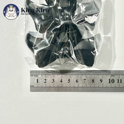 ตัวหนีบผม ลายโบว์ยก สีดำ (6 ชิ้น)