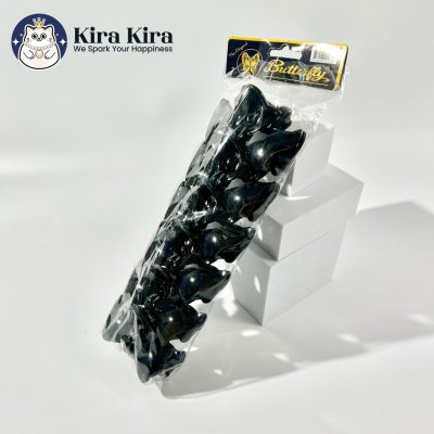 ตัวหนีบผม ลายโบว์ยก สีดำ (6 ชิ้น)