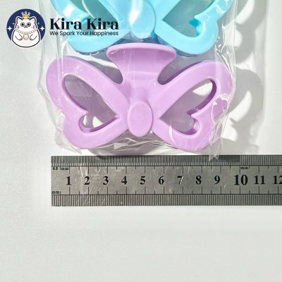 ตัวหนีบผม ลายผีเสื้อฉลุ สีหวาน (6 ชิ้น)