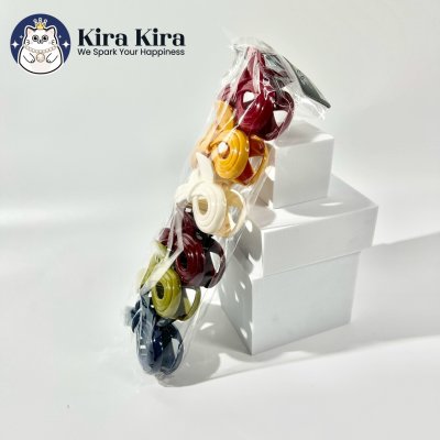 ตัวหนีบผม ลายริบบิ้น สีคลาสสิค (6 ชิ้น)