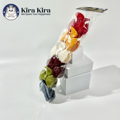 ตัวหนีบผม ลายโบว์เส้น สีคลาสสิค (6 ชิ้น)