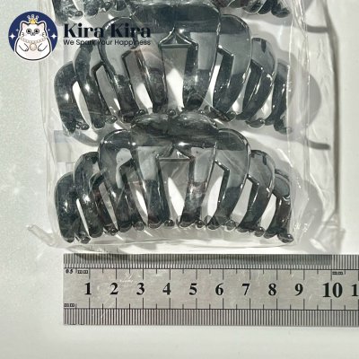 ตัวหนีบผม ลอนโค้ง สีดำ (6 ชิ้น)