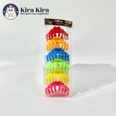 ตัวหนีบผม ลอนโค้ง สีสด (6 ชิ้น)