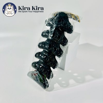 ตัวหนีบผม ลายโค้งไข่ฉลุ สีดำ (6 ชิ้น)