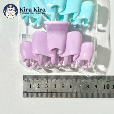 ตัวหนีบผม ลายคลื่น สีหวาน (6 ชิ้น)