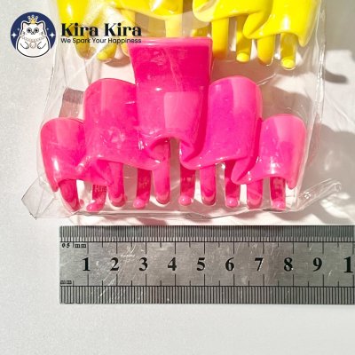 ตัวหนีบผม ลายคลื่น สีสด (6 ชิ้น)