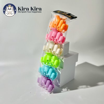 ตัวหนีบผม ลายคลื่น สีหวาน (6 ชิ้น)