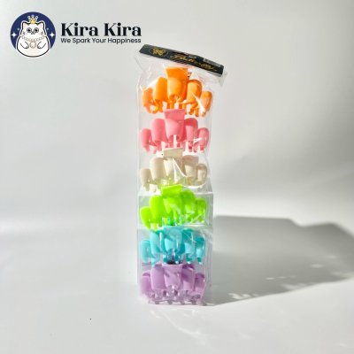 ตัวหนีบผม ลายคลื่น สีหวาน (6 ชิ้น)