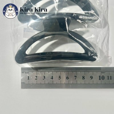 ตัวหนีบผม ครึ่งวงกลม สีดำ (6 ชิ้น)