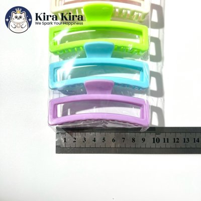 ตัวหนีบผม สีเหลี่ยมยาว สีหวาน (6 ชิ้น)