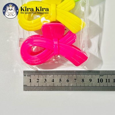 ตัวหนีบผม ลายริบบิ้น สีสด (6 ชิ้น)