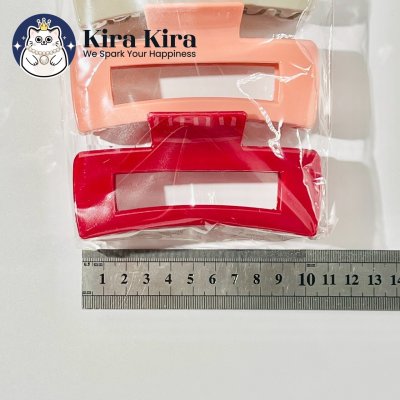 ตัวหนีบผม สีเหลี่ยมฉลุxxl สีหวาน (6 ชิ้น)