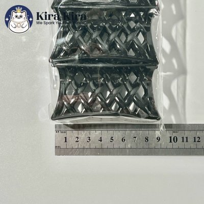 ตัวหนีบผม ลายตาข่ายฉลุ สีดำ (6 ชิ้น)